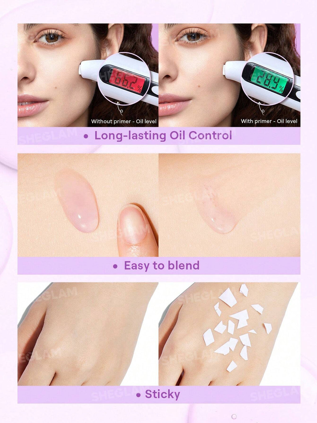 Sheglam Good Grip Hydrating Primer-Travel Size - 15ml Blueberry