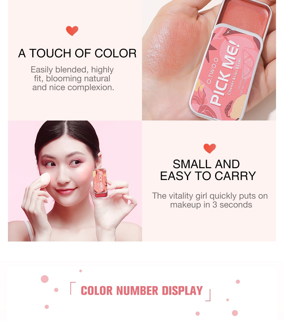 O.TWO.O PICK ME CHEEKS LIPS & EYES TINT