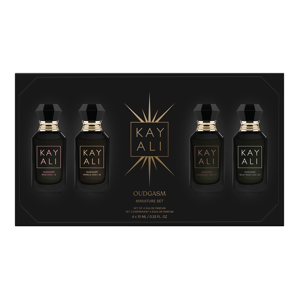 KAYALI Oudgasm Miniature Set (Vanilla, Rose, Milky Musk, Chocolate) 4×10 ML