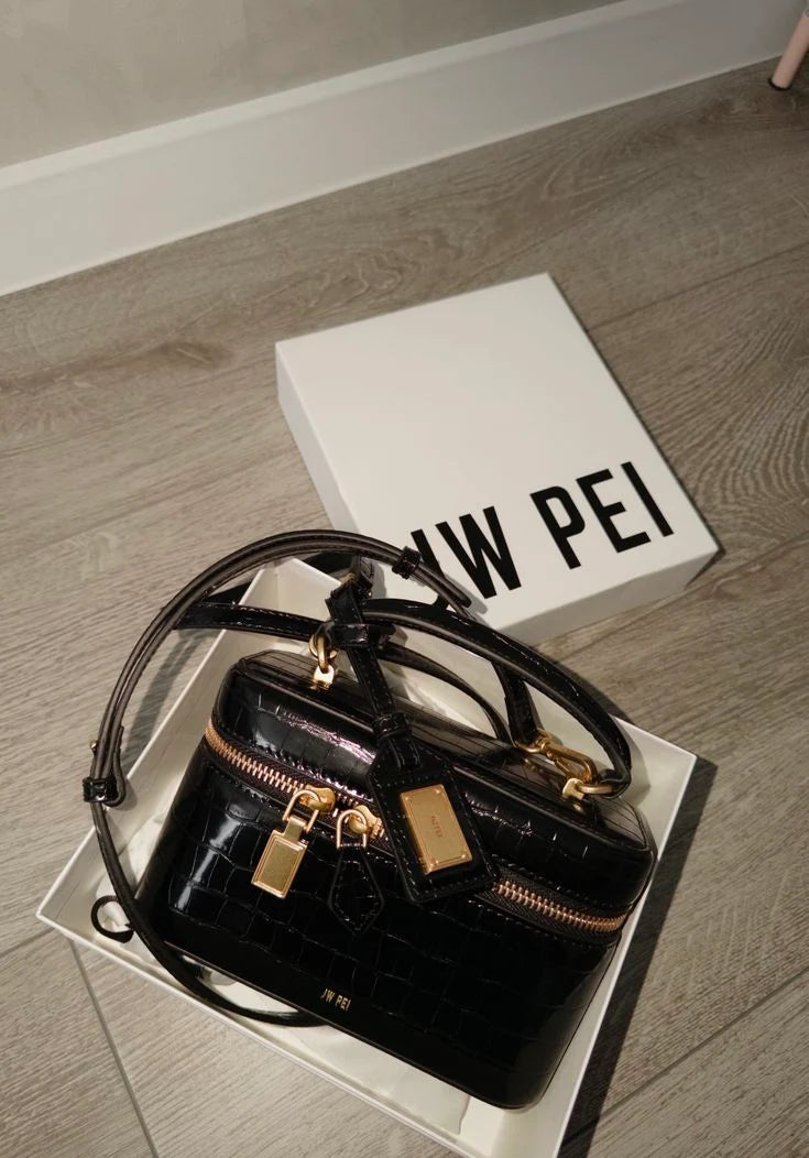 JW PEI Cleo Box Shape top handle bag with box packaging