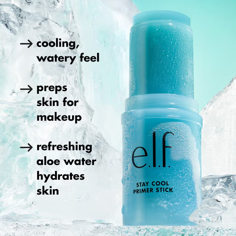 Elf Stay Cool Primer Stick, Hydrating Gel Primer Preps Skin For Makeup