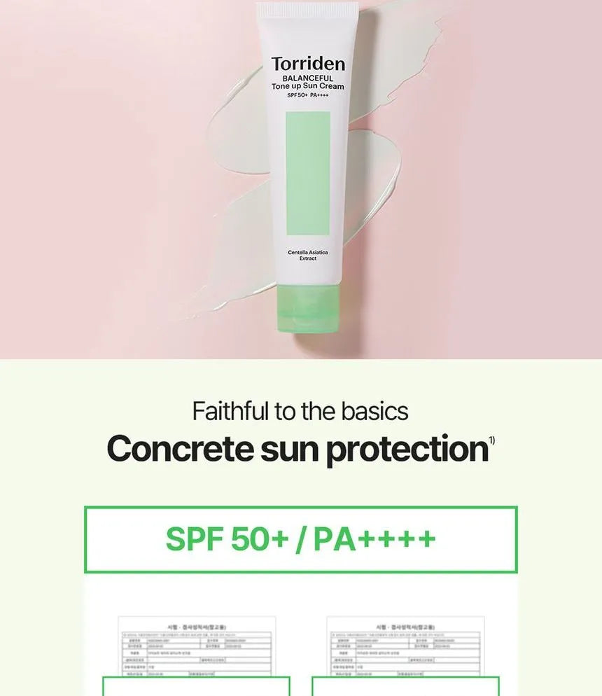 TORRIDEN Balanceful Tone up Sun Cream SPF50+ PA++++ 60ml